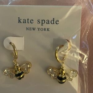 NWT Kate Spade All Abuzz Gold Bee Earrings